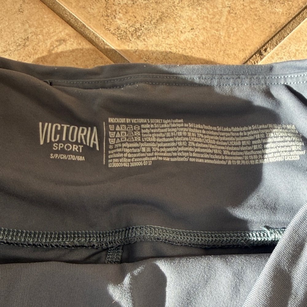 VSX Slate Gray/Blue Athletic Leggings Set with Bra & Tank - Picture 3 of 13